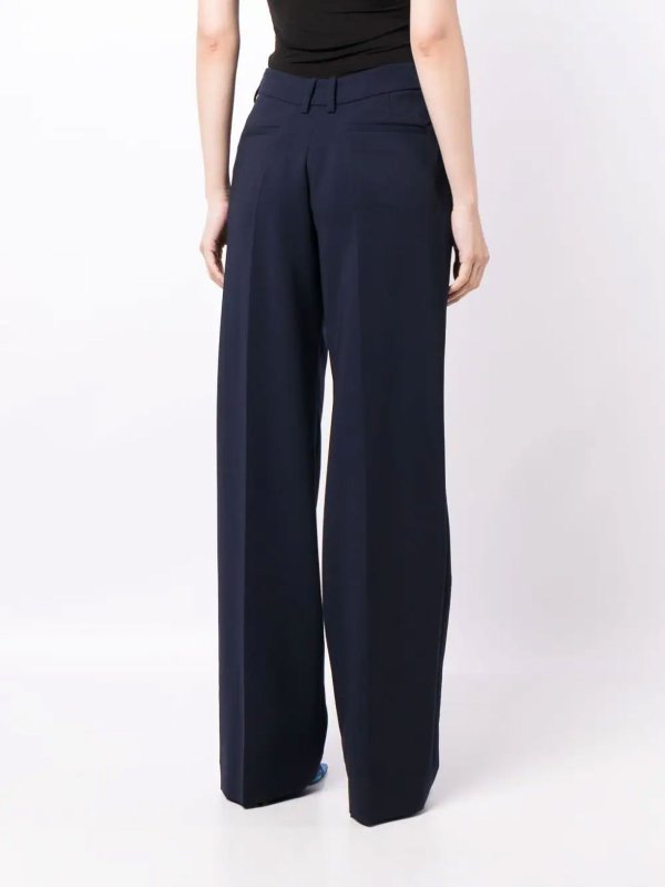 The Best Shops OFF-WHITE: casual trousers - Wide-leg virgin-wool-blend trousers