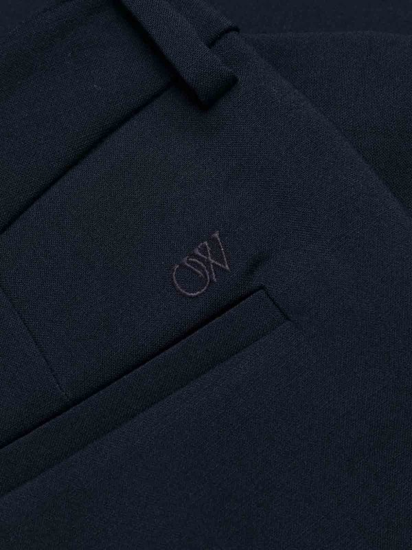 The Best Shops OFF-WHITE: Wide-leg virgin-wool-blend trousers