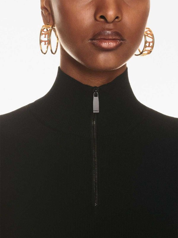 OFF-WHITE buy online high-neck pleated knitted minidress