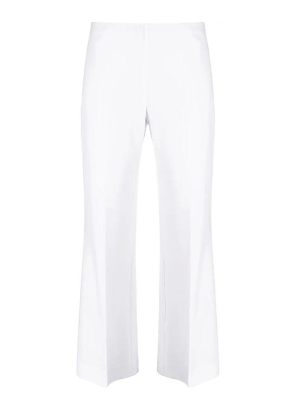 P.A.R.O.S.H.: casual trousers - Stretch-wool flared cropped trousers
