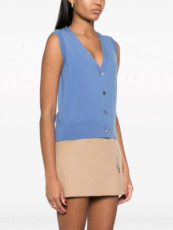 The Best Shops P.A.R.O.S.H.: maglieria gilet - Gilet in maglia fine con scollo a V