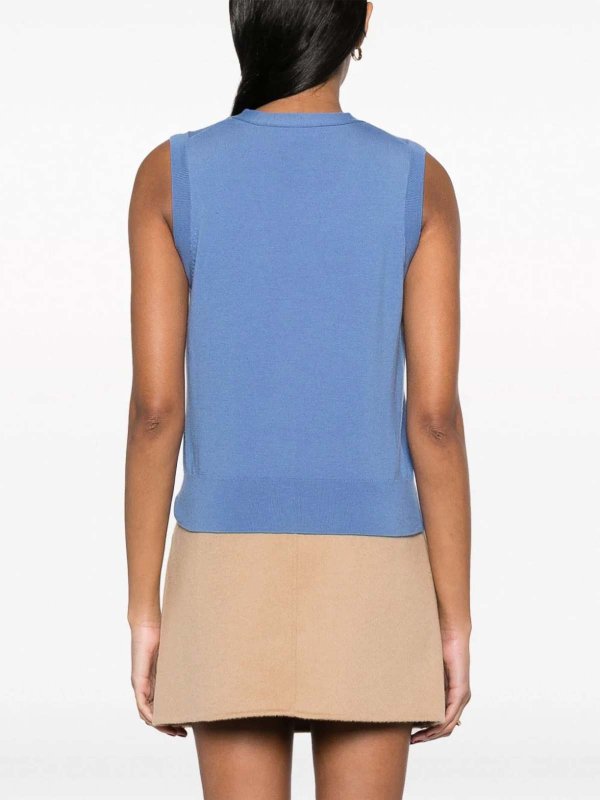 Gilet in maglia fine con scollo a V shop online: P.A.R.O.S.H.