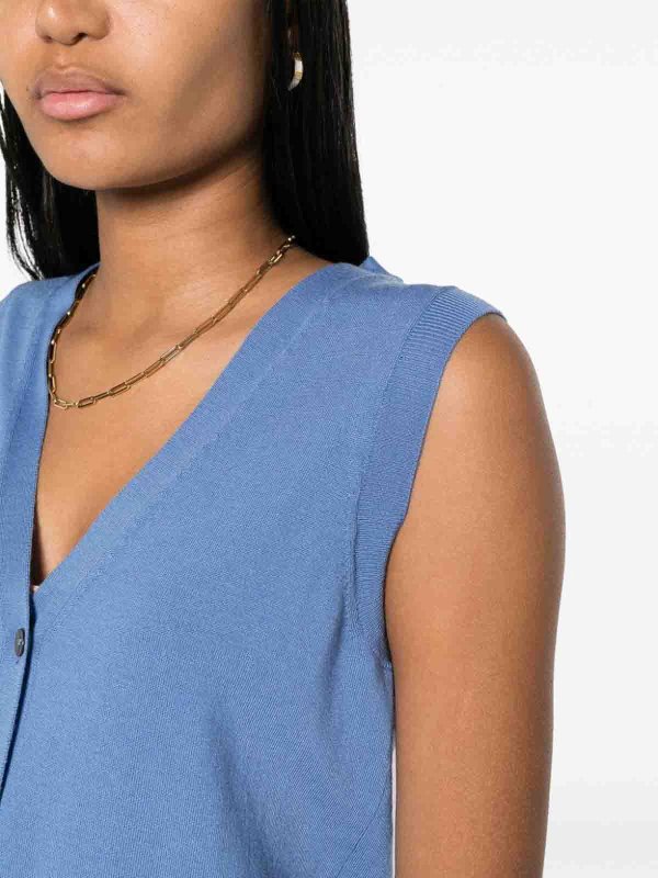 P.A.R.O.S.H. buy online Gilet in maglia fine con scollo a V