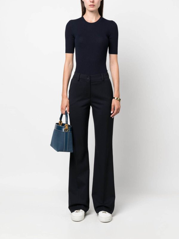 P.A.R.O.S.H.: crew necks online - ribbed-knit wool t-shirt