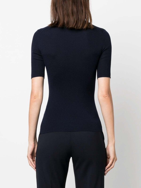 ribbed-knit wool t-shirt shop online: P.A.R.O.S.H.