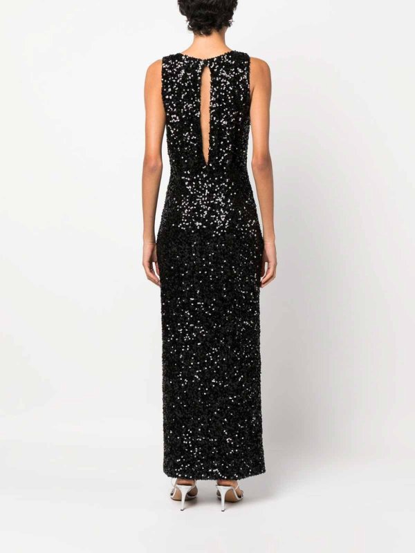 The Best Shops P.A.R.O.S.H.: Knielange Kleider - Knielanges Kleid - Schwarz