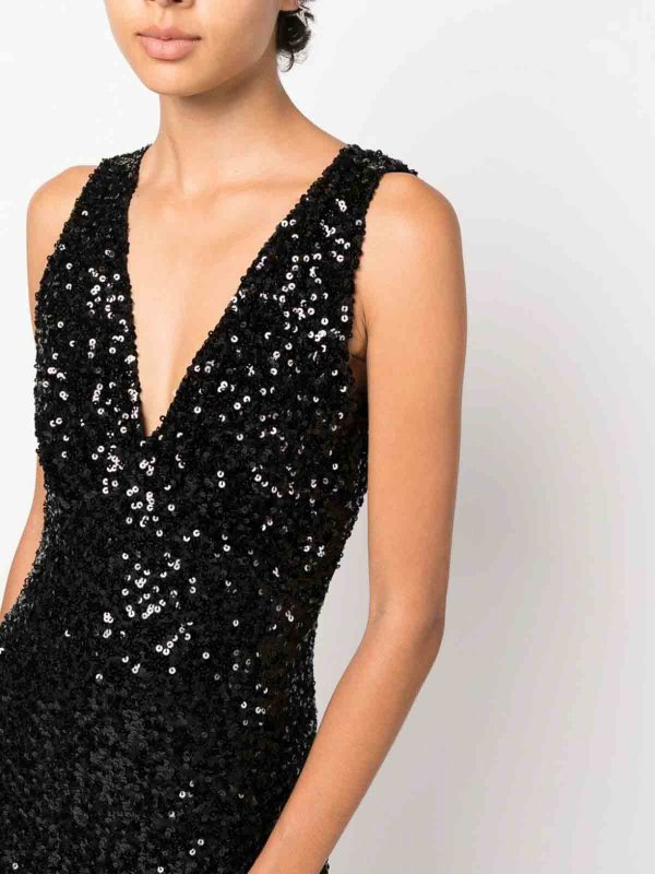P.A.R.O.S.H. buy online Knielanges Kleid - Schwarz