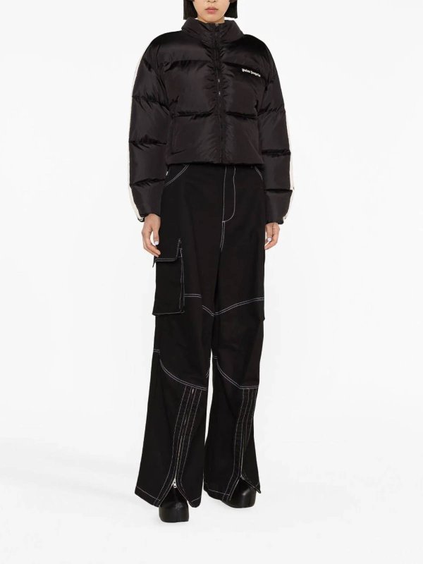 Palm Angels: casual jackets online - logo-embroidered puffer jacket