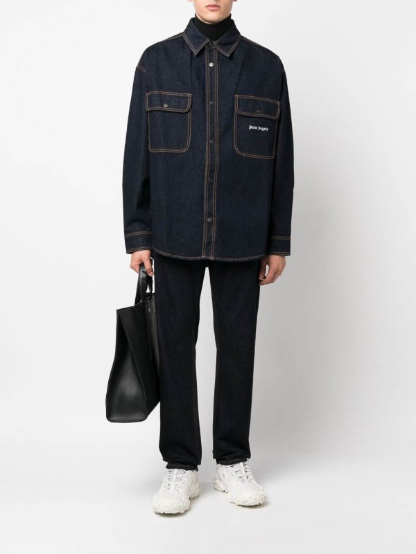 Palm Angels: シャツ online - シャツ - ブルー