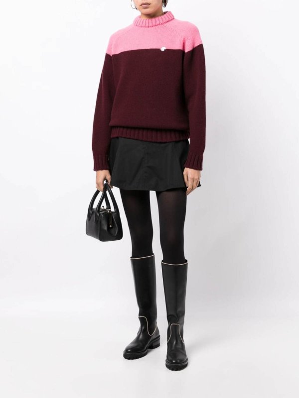 PATOU: Strickpullover mit Rundhalsausschnitt online - Rundhalspullover - Rot