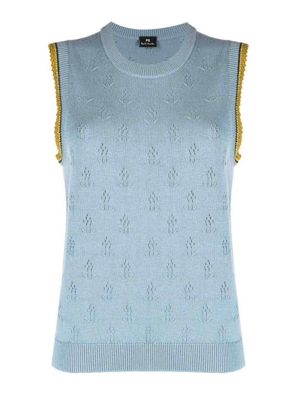 PAUL SMITH: Tops y camisetas sin mangas - Top - Azul