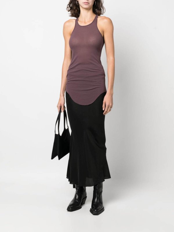 RICK OWENS: Tops & Tank tops online - semi-sheer rbbed tank top