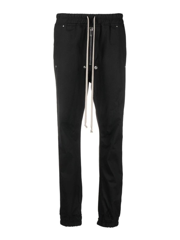 RICK OWENS: casual trousers - bela drawstring track trousers