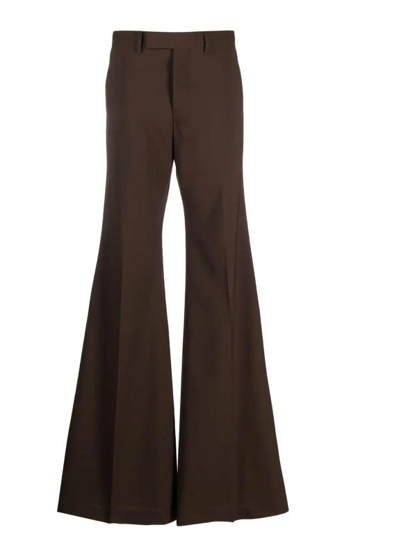 RICK OWENS: カジュアルトラウザー - カジュアルパンツ - ブラウン