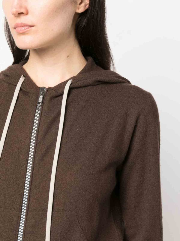 سویشرت Rick Owens - zip-up cashmere hoodie - RP02C1628WSB04 | THEBS