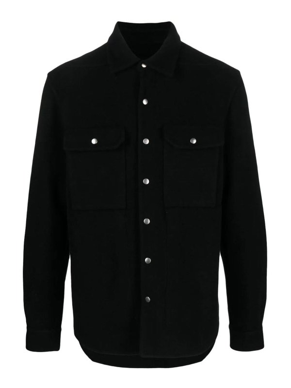 RICK OWENS: casual jackets - Cashmere shirt jacket