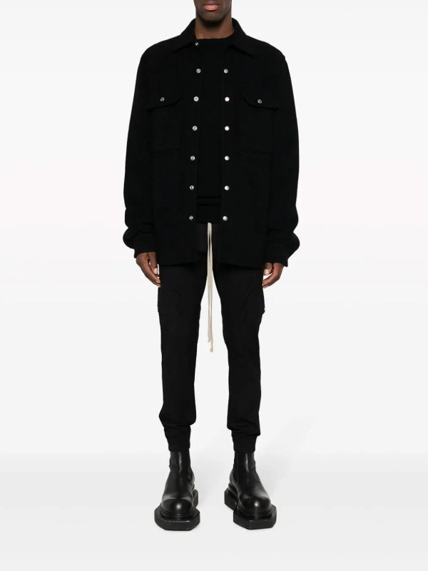 RICK OWENS: casual jackets online - Cashmere shirt jacket