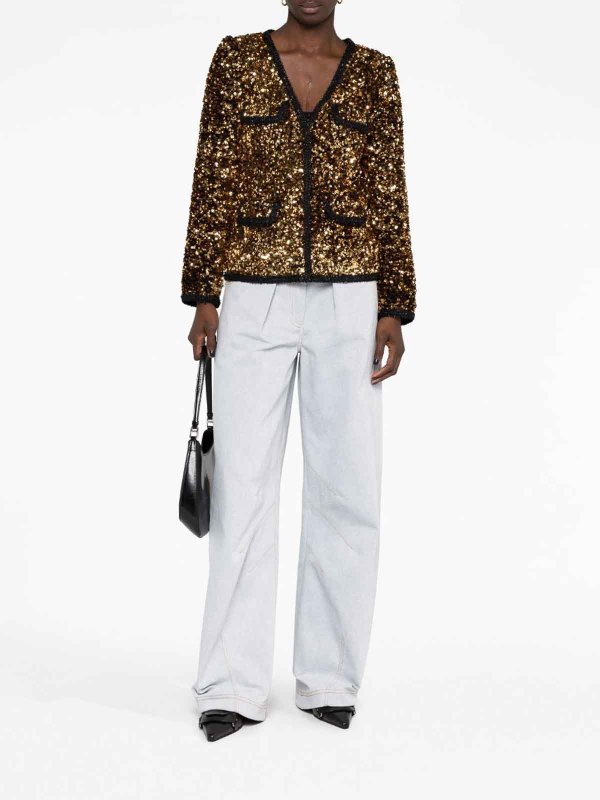 Self Portrait: casual jackets online - sequin-embellished jacket