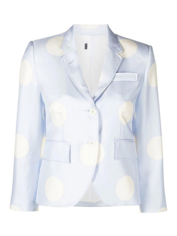 THOM BROWNE: blazers - polka-dot print silk blazer
