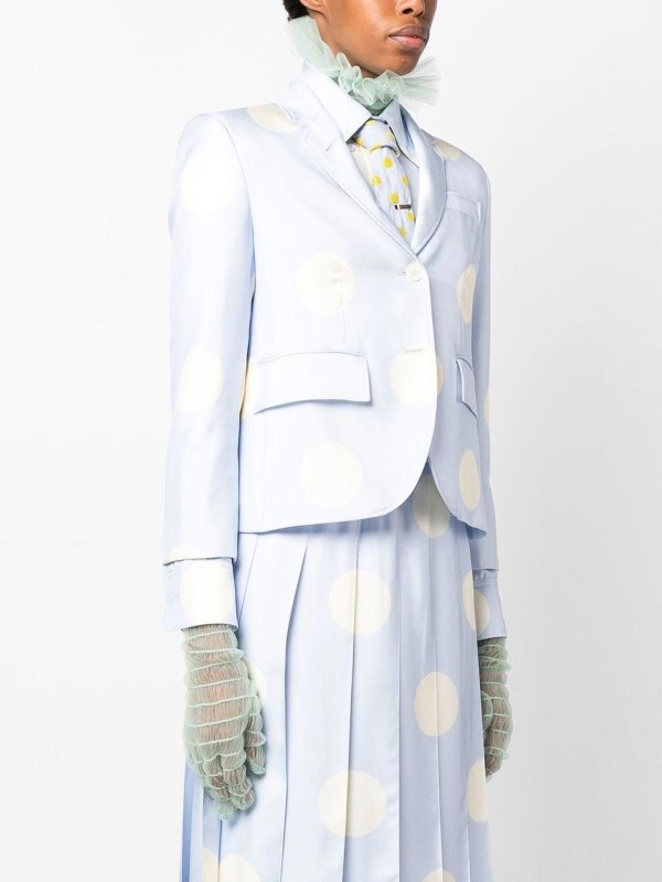 The Best Shops THOM BROWNE: blazers - polka-dot print silk blazer