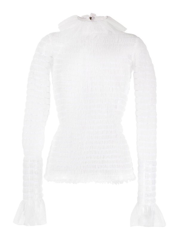 THOM BROWNE: Tops y camisetas sin mangas - Top - Blanco