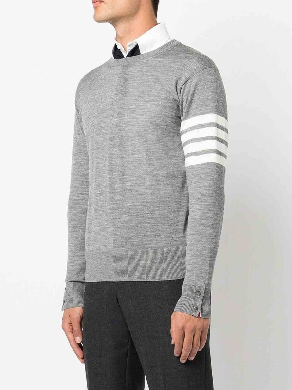 4-bar crew neck jumper shop online: THOM BROWNE