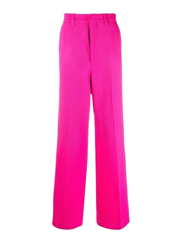 AMI PARIS: casual trousers - paris wide-leg tailored trousers