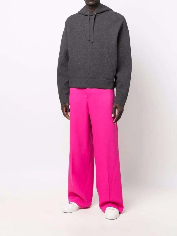 AMI PARIS: casual trousers online - paris wide-leg tailored trousers