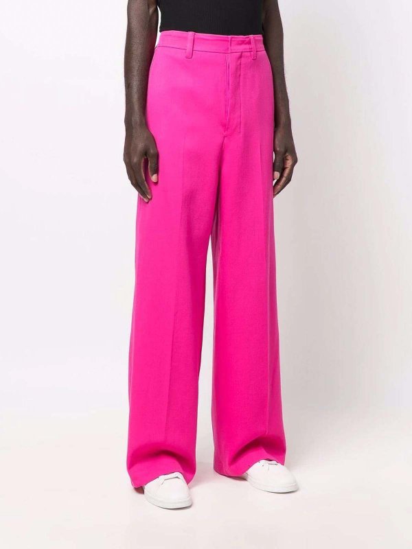 paris wide-leg tailored trousers shop online: AMI PARIS