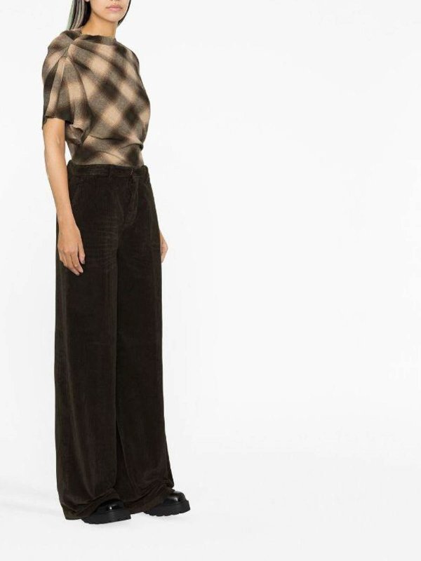 wide-leg corduroy trousers shop online: DSQUARED2