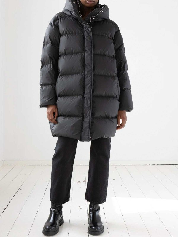 cocoon shaped parka down coat