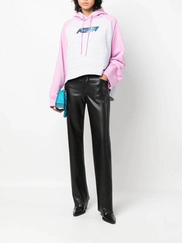 m.s.g.m.: Sweatshirts & Sweaters online - logo-print drawstring hoodie