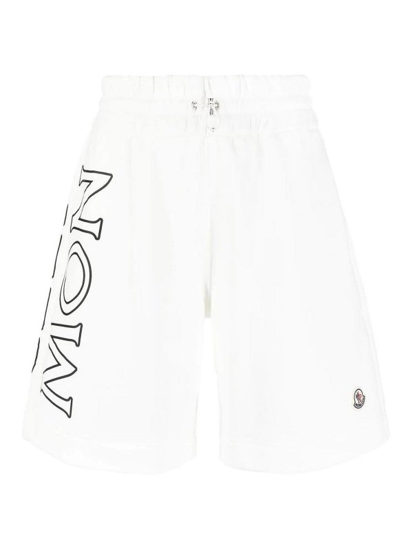 MONCLER: Trousers Shorts - logo-print toggle shorts