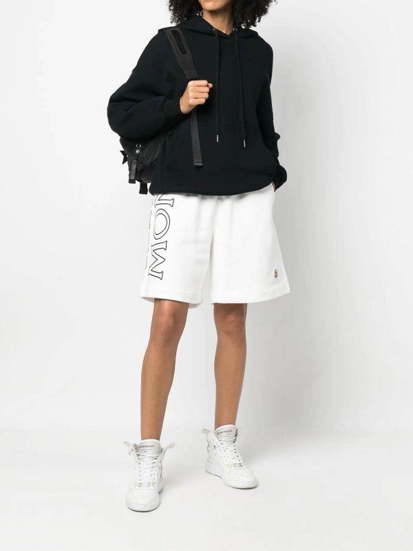 MONCLER: Trousers Shorts online - logo-print toggle shorts
