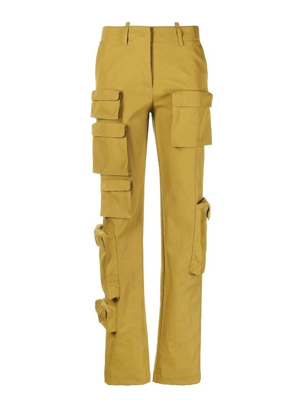 OFF-WHITE: casual trousers - co multipocket straight-leg cargo trousers