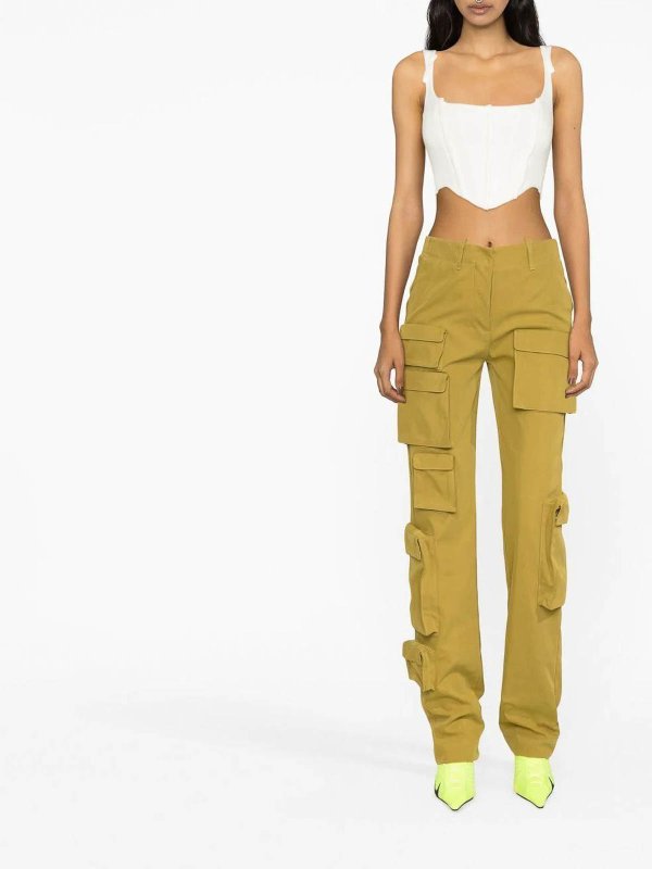 OFF-WHITE: casual trousers online - co multipocket straight-leg cargo trousers