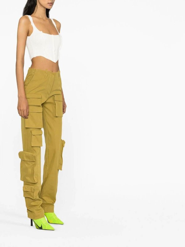 co multipocket straight-leg cargo trousers shop online: OFF-WHITE