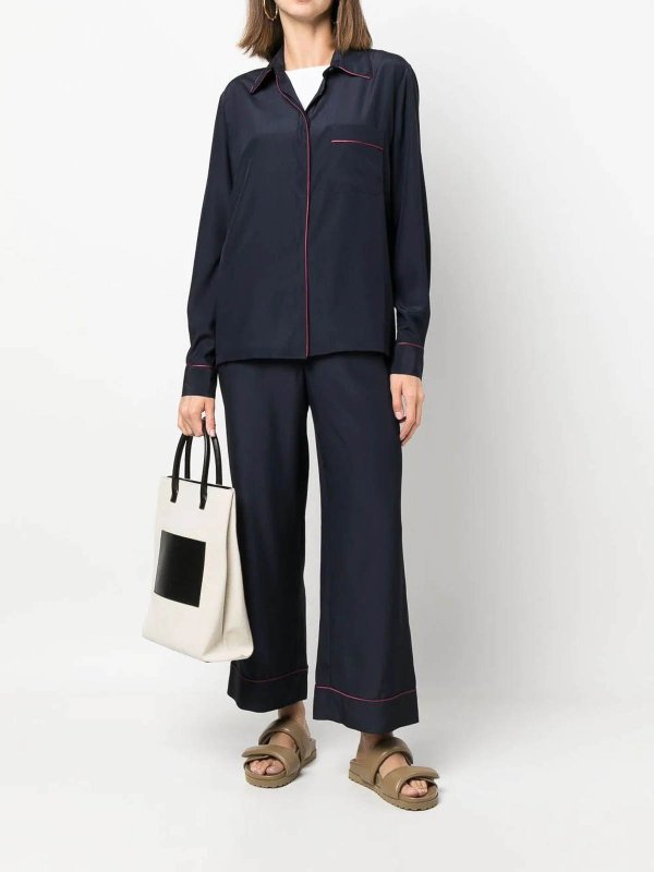 P.A.R.O.S.H.: pantaloni casual online - Pantaloni cropped con gamba alta