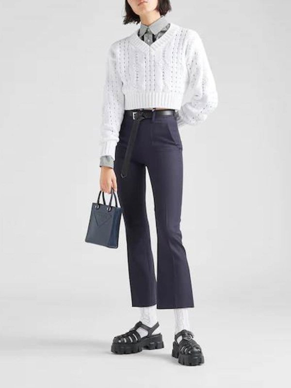 PRADA: casual trousers online - gabardine trousers
