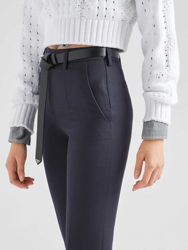 gabardine trousers shop online: PRADA