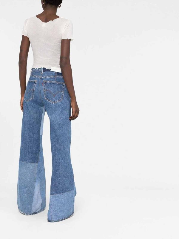 The Best Shops RE/DONE: bootcut jeans - patchwork-detail denim jeans