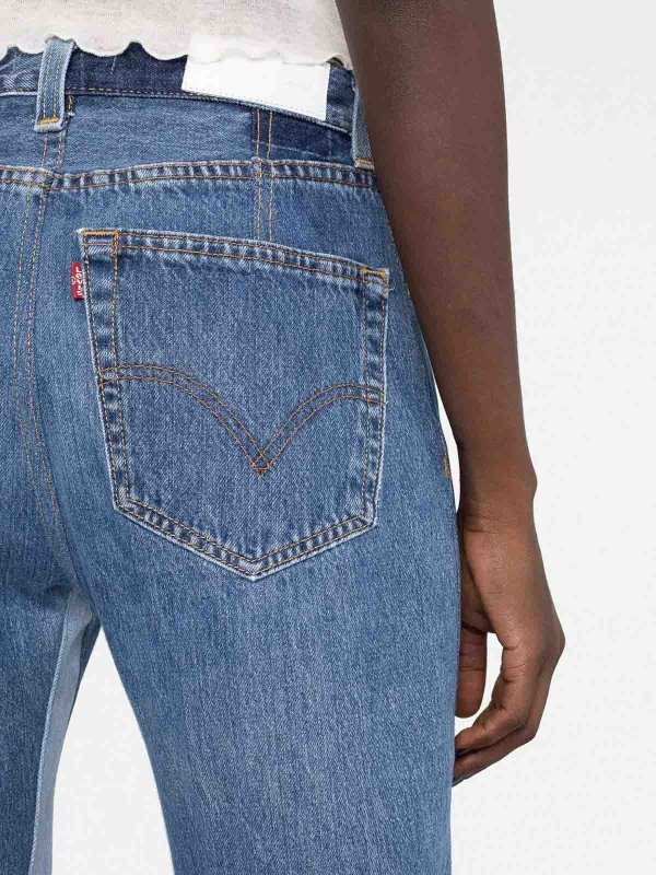 The Best Shops RE/DONE: patchwork-detail denim jeans