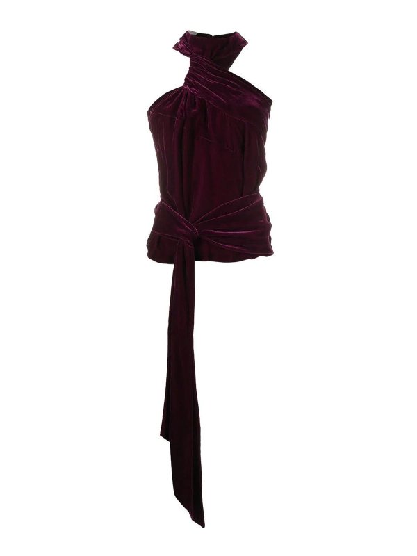 STELLA McCARTNEY: Tops & Tank tops - velvet halterneck top