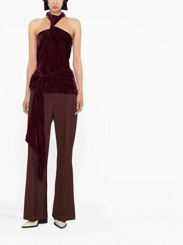 STELLA McCARTNEY: Tops & Tank tops online - velvet halterneck top
