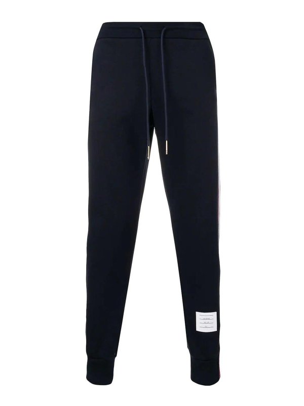 THOM BROWNE: スウェットパンツ - トラックスーツ ボトムス - ダークブルー