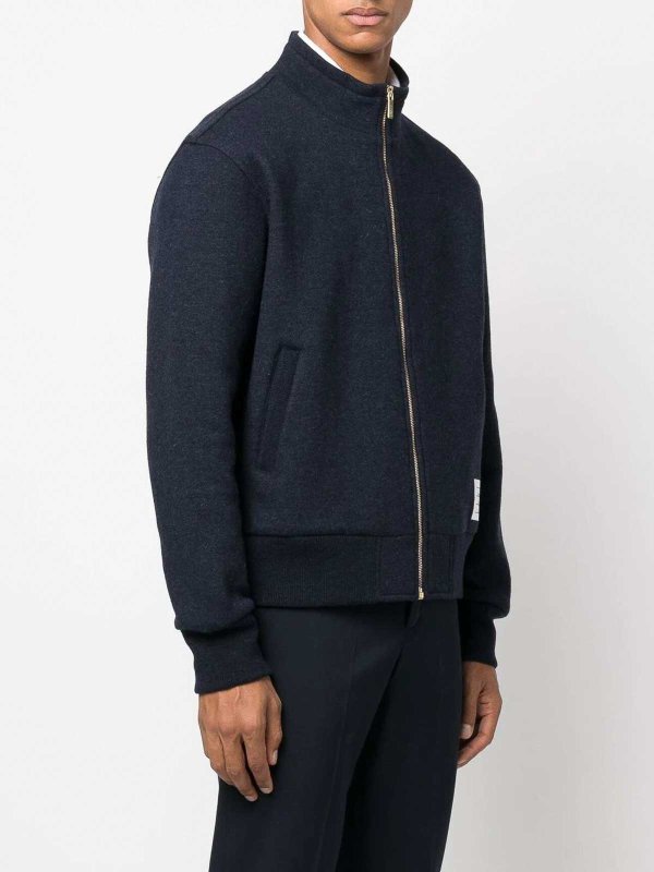 The Best Shops THOM BROWNE: casual jackets - high-neck bomber jacket