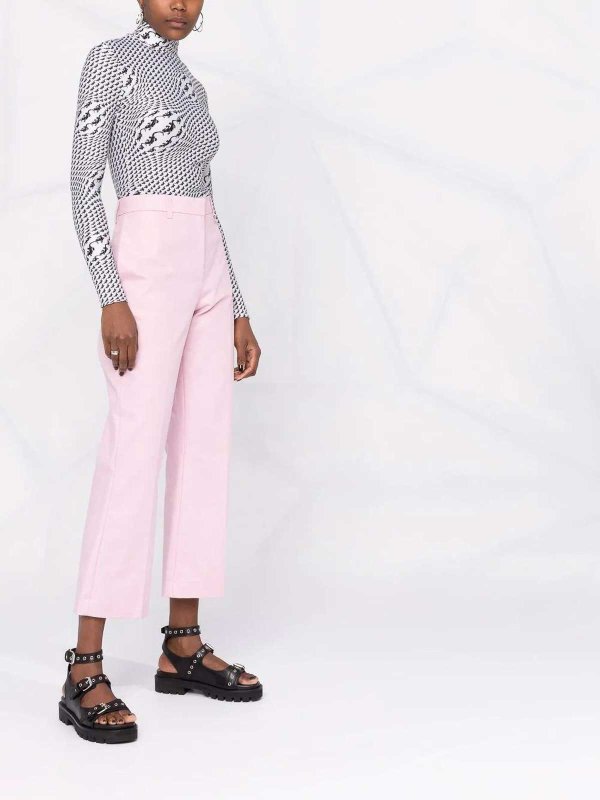 sed-crease cotton tailored trousers shop online: m.s.g.m.