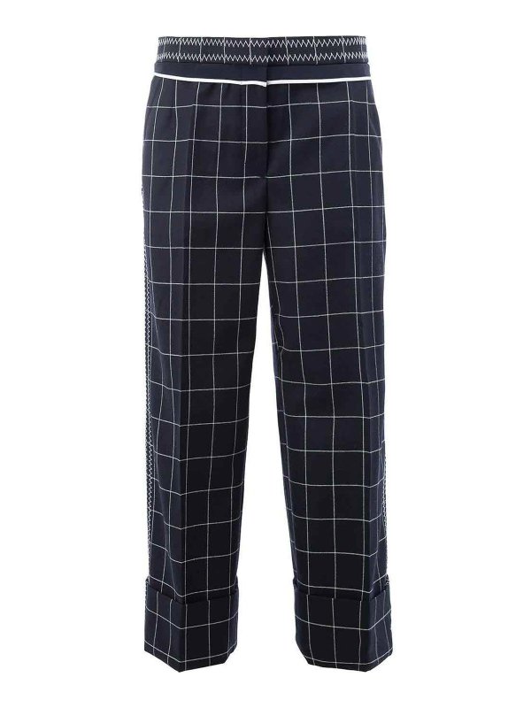 Men's Cotton Blend Black & Off White Checked Formal Trousers - Sojanya |  Business casual men, White collared shirt, Checked trousers