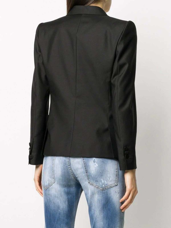 embroidered logo blazer shop online: DSQUARED2