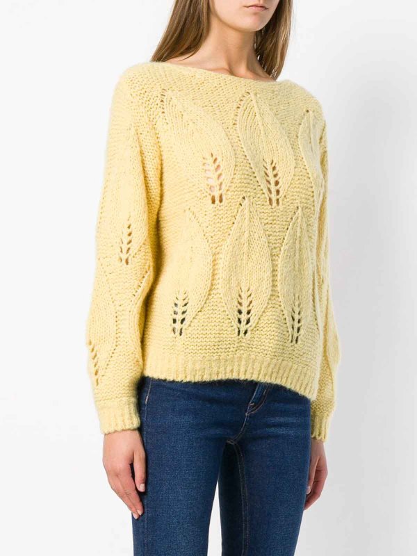 The Best Shops M.I.H JEANS: Strickpullover mit Rundhalsausschnitt - Rundhalspullover - Gelb